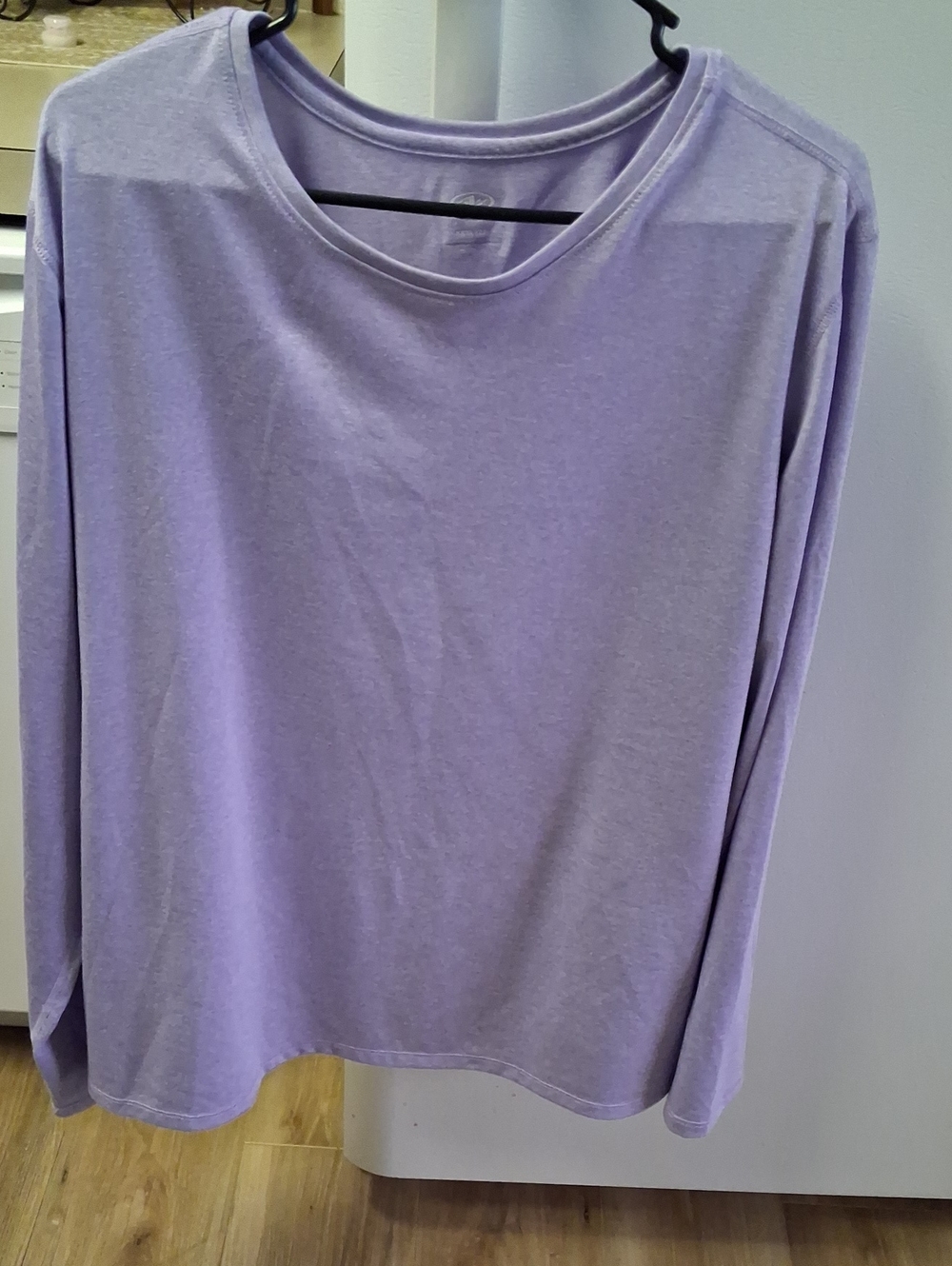 Women's Athletic Works Lavender Long Sleeve Crew Tee.
